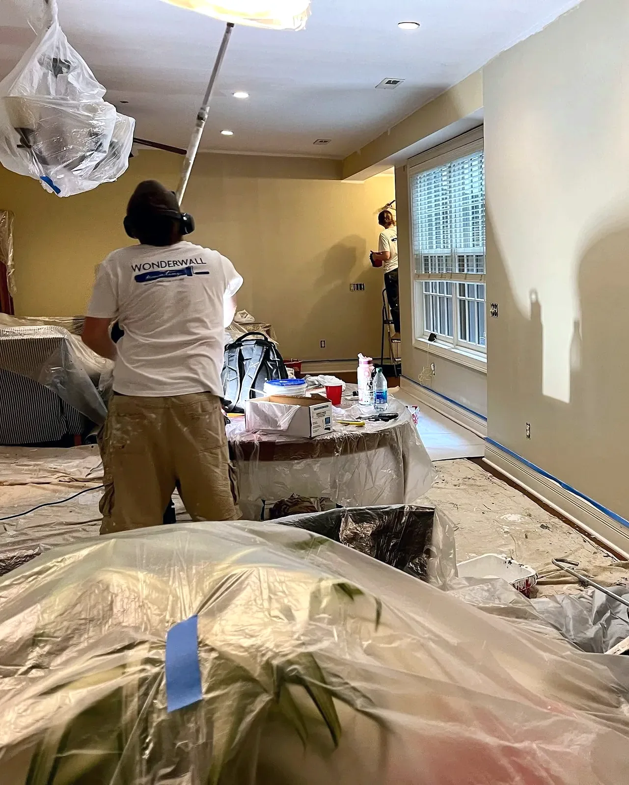 Rolling a ceiling in downtown Columbus